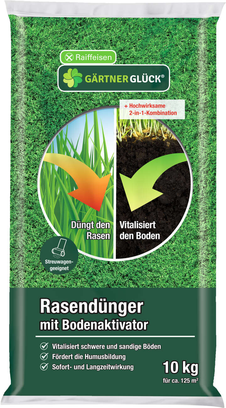 GÄRTNERGLÜCK Rasendünger mit Bodenaktivator